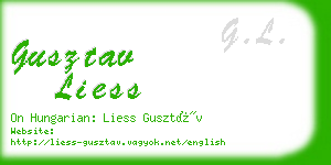 gusztav liess business card